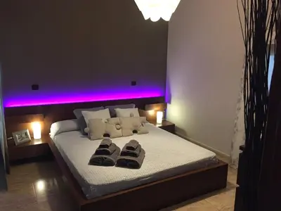 Cama o camas de una habitación en Canteras Beach Apartment