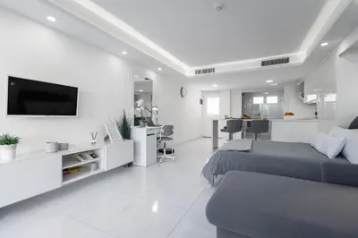 Una televisión o centro de entretenimiento en Holiday Home Luxury Loft GC