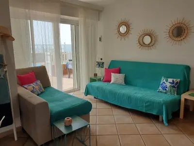 Zona de estar de Bungalow Paraiso El Mar 3