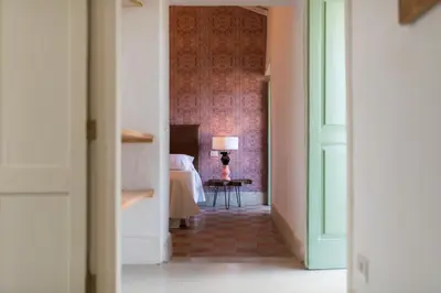 Cama o camas de una habitación en Villa Hacienda de la Guirra