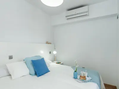 Cama o camas de una habitación en Seaviews & Terrace Apartment San Agustin Las Flores