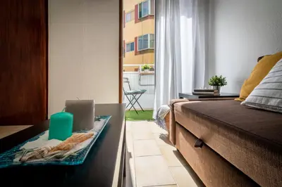 Cama o camas de una habitación en Apartment Las Canteras Beach