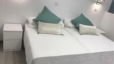 Cama o camas de una habitación en Estudio Paseo Las Canteras