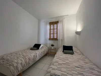 Cama o camas de una habitación en Bungalow Einstein