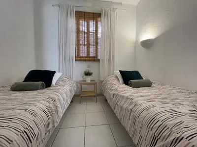 Cama o camas de una habitación en Bungalow Einstein
