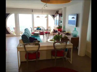 Zona de estar de Gáldar PENTHOUSE OVER THE SEA!