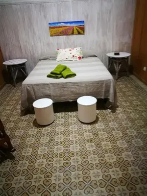 Cama o camas de una habitación en Casa rural el Burro