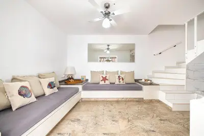 Zona de estar de Paradisíaco Bungalow en Sonnenland