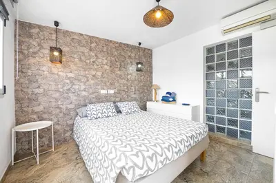 Cama o camas de una habitación en Paradisíaco Bungalow en Sonnenland