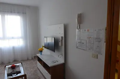 Una televisión o centro de entretenimiento en Armonía Beach 17