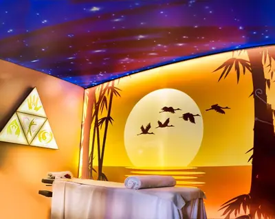 Cama o camas de una habitación en Hotel Parque Tropical
