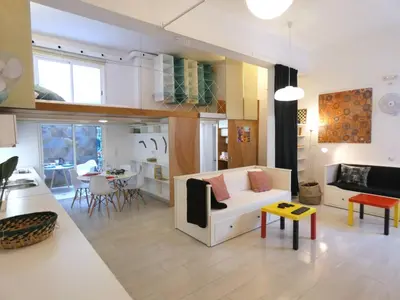 Zona de estar de Australia Loft next to the beach