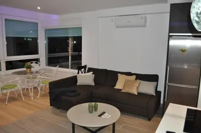 Zona de estar de Premium Apartment Yumbo WIFI A/C