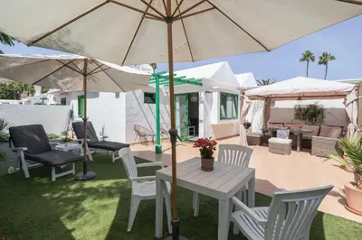 Zona de estar de Aloha Maspalomas - Wonderful private terrace