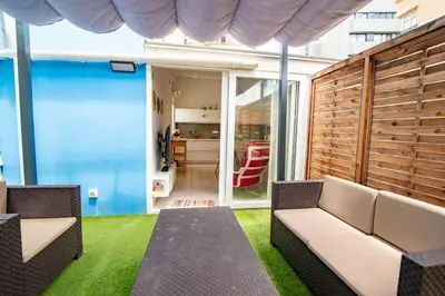 Zona de estar de Mexico Suite- Private terrace. Air conditioned