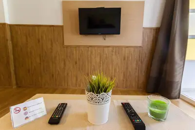 Una televisión o centro de entretenimiento en Mojo Friendly Holiday Home