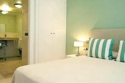 Cama o camas de una habitación en Las Barcas