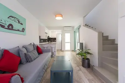 Zona de estar de Bungalow tipo duplex en Sonneland, Maspalomas