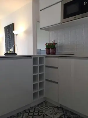 Una cocina o zona de cocina en Apartamento en primera línea playa