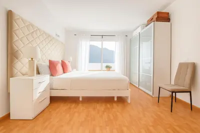 Cama o camas de una habitación en Mirador del valle