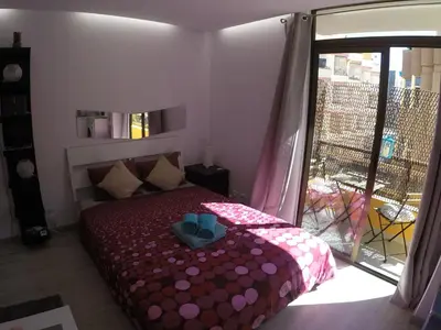 Cama o camas de una habitación en Estudio Morales