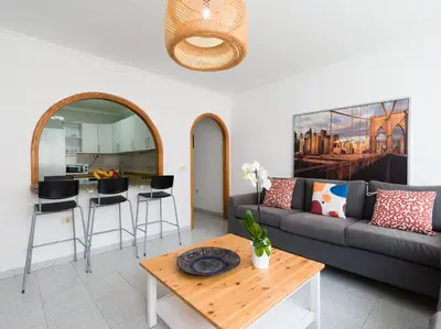 Zona de estar de Next to the beach 5 beds - Wifi by CanariasGetaway