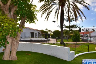 Jardín al aire libre en Bungalow en Playa del Ingles