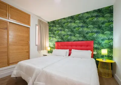 Cama o camas de una habitación en Bungalows Artemisa Gay Men Only