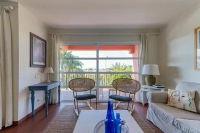 Zona de estar de Gran terraza con vistas al mar