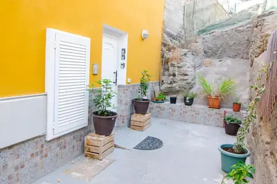 Jardín al aire libre en Casa Piedra Picuda 1