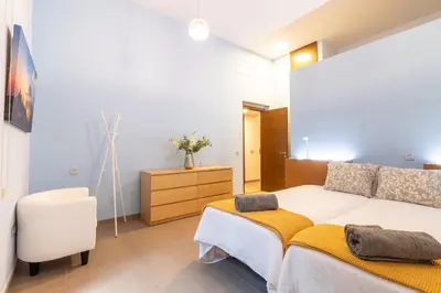 Cama o camas de una habitación en La Bakery De Vegueta