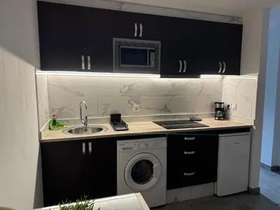Una cocina o zona de cocina en Apartamento con Vistas al Mar