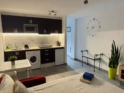 Una cocina o zona de cocina en Apartamento con Vistas al Mar