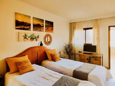 Cama o camas de una habitación en M&F Golf Views. Walk to Beach