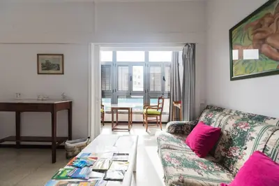 Zona de estar de Loft luminoso y amplio muy cerca de Las Canteras