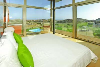 Cama o camas de una habitación en Salobre La Calma