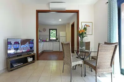 Una televisión o centro de entretenimiento en Salobre Morro Golf 5