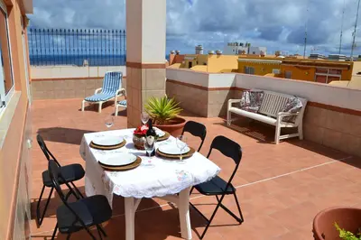 Un balcón o terraza de Ático San Miguel