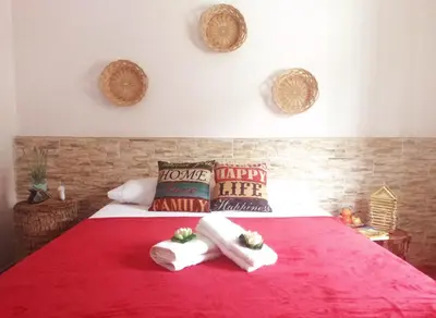 Cama o camas de una habitación en Casa Belinda