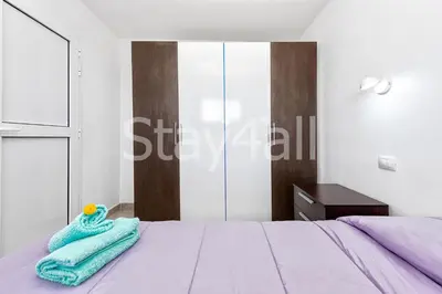 Cama o camas de una habitación en Apartamento Los Molinos