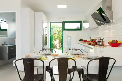 Una cocina o zona de cocina en Beachfront Apartment Las Burras FA03 by VillaGranCanaria