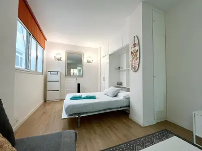 Cama o camas de una habitación en Estudio Los Gofiones