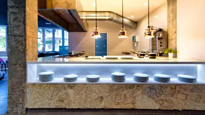 Una cocina o zona de cocina en Ura Hotels Jardín Del Atlántico