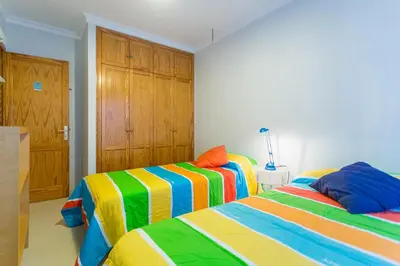 Cama o camas de una habitación en Comfortable Apartment in Salinetas Beach.
