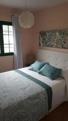 Cama o camas de una habitación en Villa Vista Dorada 134 Terraza y Piscina Privada Maspalomas