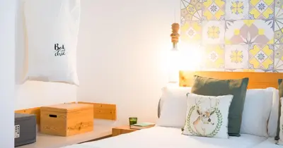 Cama o camas de una habitación en Hotel Catalina