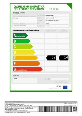Certificado, premio, señal o documento que está expuesto en Loft moderno y luminoso al lado de Las Canteras