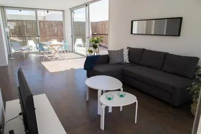Zona de estar de Sunny and quiet duplex