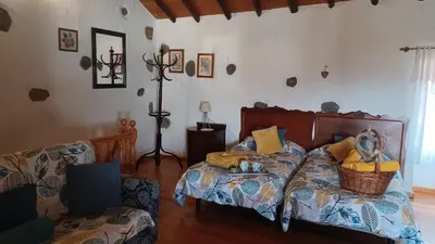 Cama o camas de una habitación en Casa Rural Guiniguada