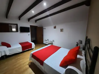 Cama o camas de una habitación en Casa Cueva Villa Aday